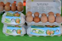 Bio-Eier, Bio-Haehnchen, Bio-Huhn, Bio-Ente, Bio-Gans, Bio-Nudeln, Bio-Eierlikör u.v.m.